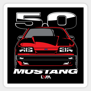 Foxbody 5.0 Ford Mustang 4 Eye Red Sticker